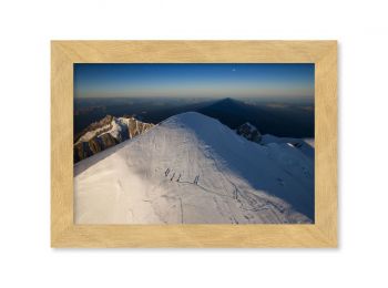 Roped party climbing Mont Blanc, Haute Savoie
