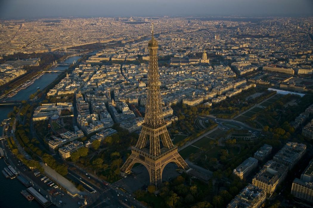 tour eiffel vue de haut